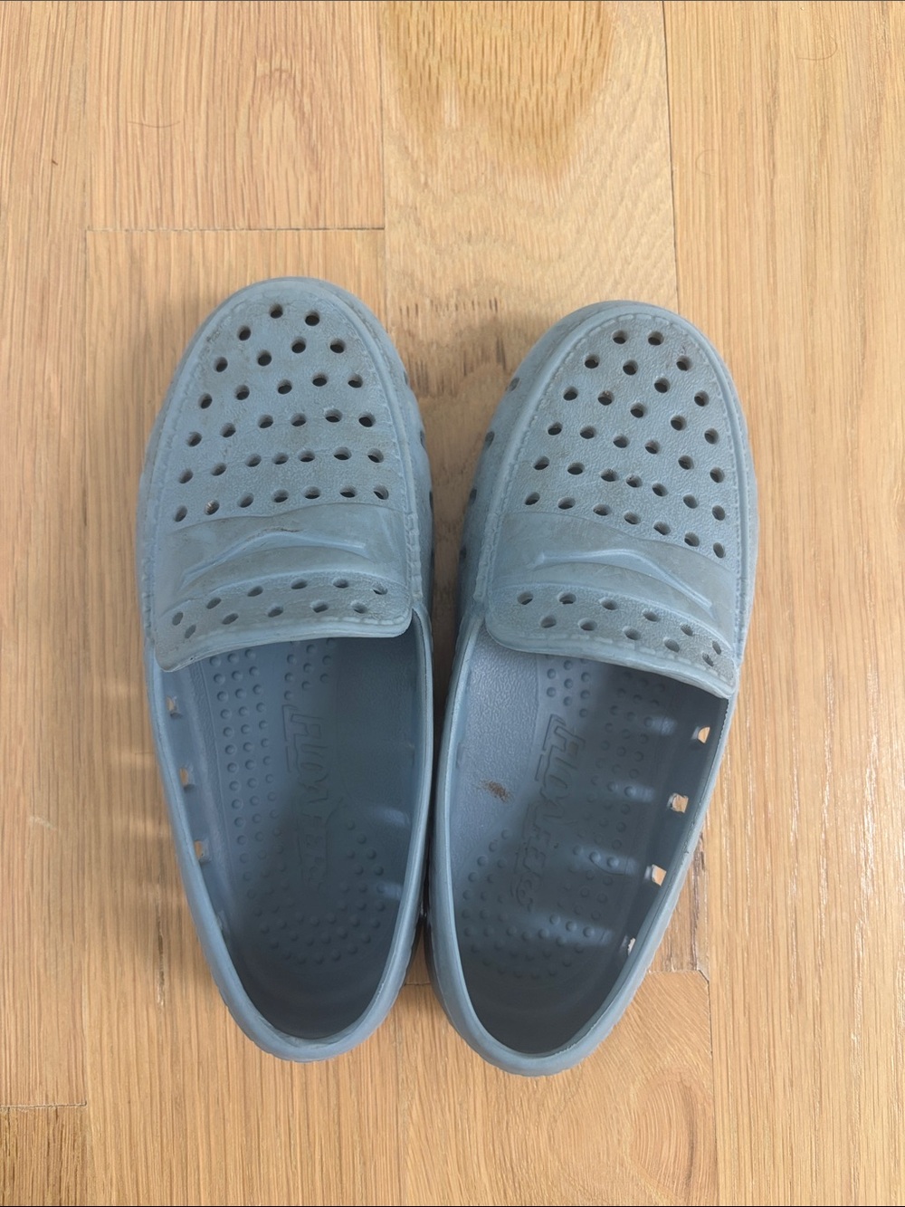 Floafers Kids Light Blue Slip-On Perforated Rubber Slippers